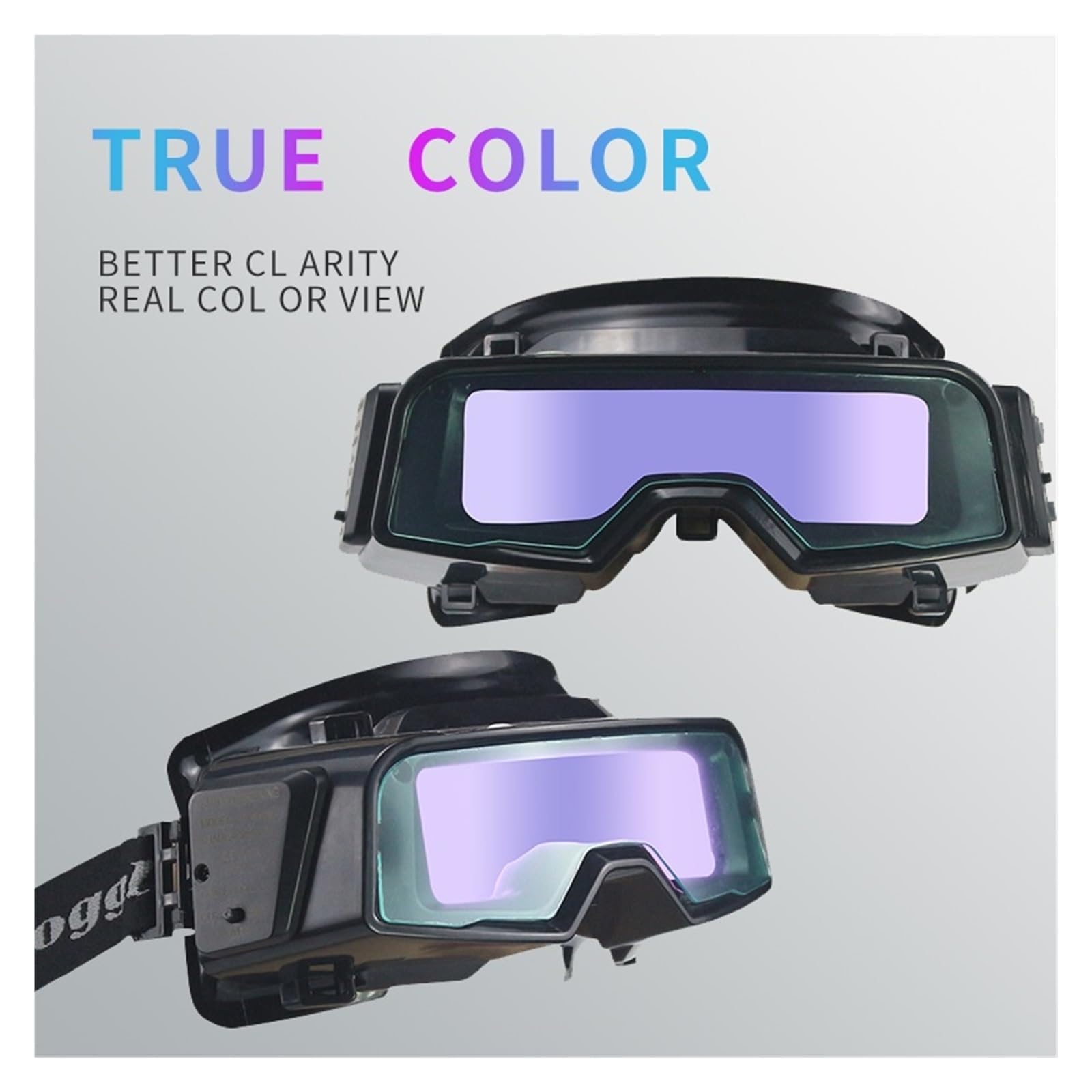 Contrôle extérieur Solaire Auto assombrissement Vraie Couleur Lunettes de soudage Masque de Soudeur Casque de soudage Lunettes avec Ombre Eara(R00 Normal)