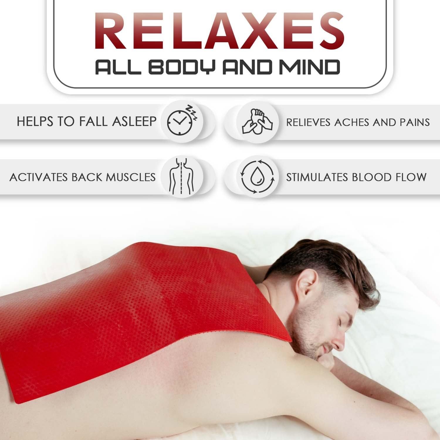 Dr.Lyapko Application Device Pad Big-Acupuncture Applicator Lyapko "RUG"-Spiky Mat-Acupressure for Back, Neck, Shoulders Pain-Get Rid Of Stress And Pain