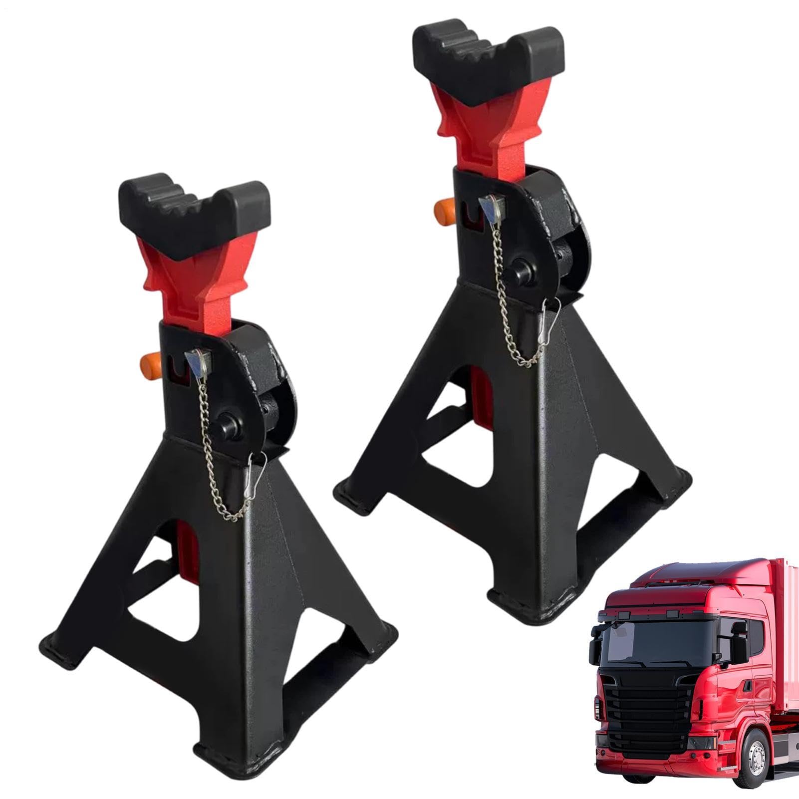 Caballetes 3 Toneladas Soporte Ajustable En Altura De Alta Resistencia Con | Soporte Elevador Para Coche Para Remolques Camiones Vehículos Automoción SUV Motocicletas Ga