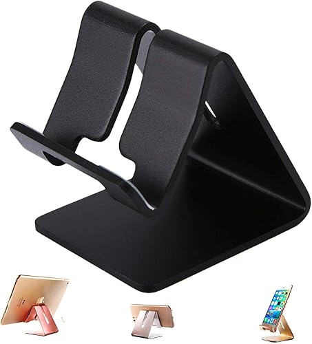 Miniatura 8 de Soporte para tableta, soporte para teléfono, soporte de escritorio sólido de aluminio para portátil, compatible con teléfono 13 12 11 XR MAX XS Max