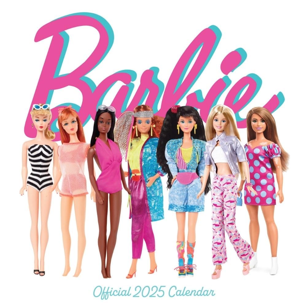2025 Calendar Barbie Month to View Square Calendar Official Product