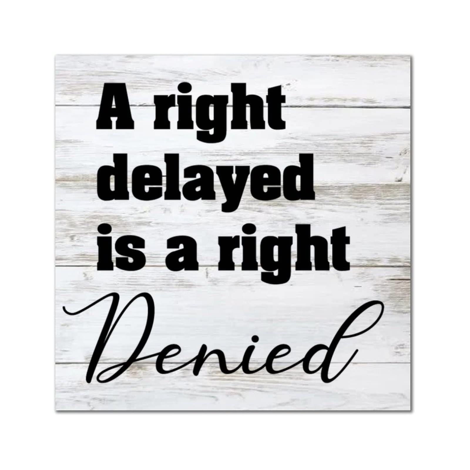 Panneau mural bois A Right Denied finition rétro premium pour intérieur
