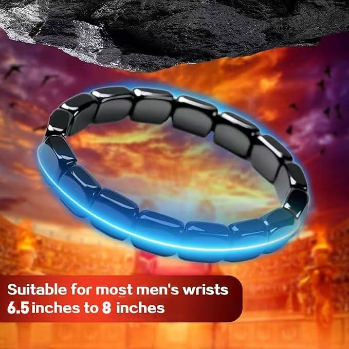 Pulsera Hemys Hematite para Hombre Tamaño Mediano miniatura 6