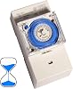 Mechanical Timer Switch 24Hour Programmable SUL181H DIN Rail 110-230V 16A Analog Waterproof Street Lights & Water Pumps Hours DC 12V 30Minutes Interval 48Times ON/OFF Electrical Installation