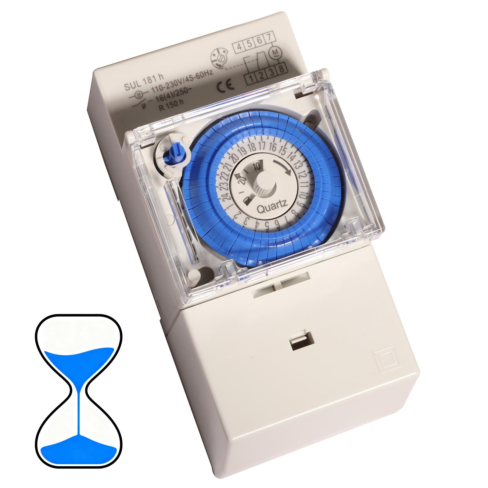 Shengbowi Mechanical Timer Switch 24Hour Programmable SUL181H DIN Rail