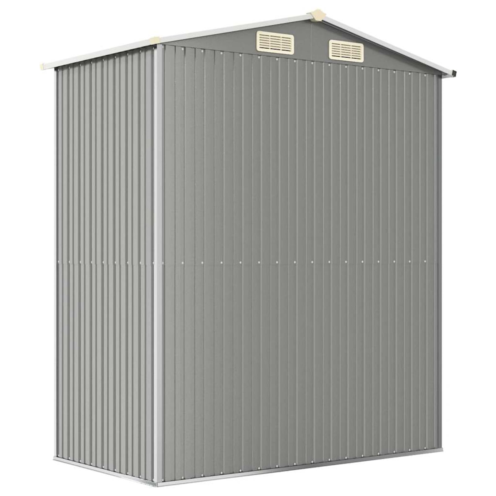 Gecheer Capanno da Giardino, Casetta in Metallo Grigio Chiaro 192x108x223 cm, Acciaio Zincato, per Attrezzi da Giardino, Accessori Piscina, Giocattoli Esterni