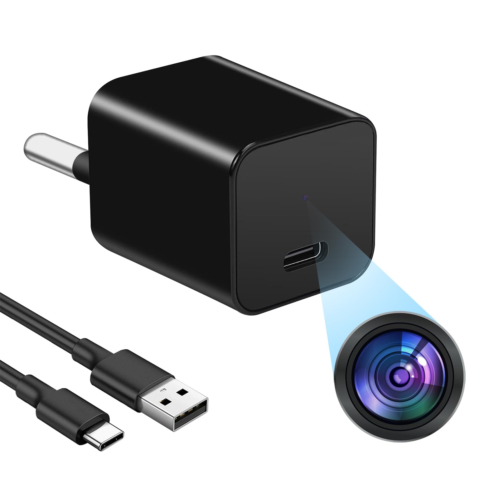 Mini Kamera, HD-Innenüberwachungskamera, mit kontinuierlicher Aufnahme-/Bewegungserkennungsfunktion, geeignet für Sicherheitsüberwachung in Hausinnenräumen, Büros und anderen Szenarien, ohne Wi-Fi