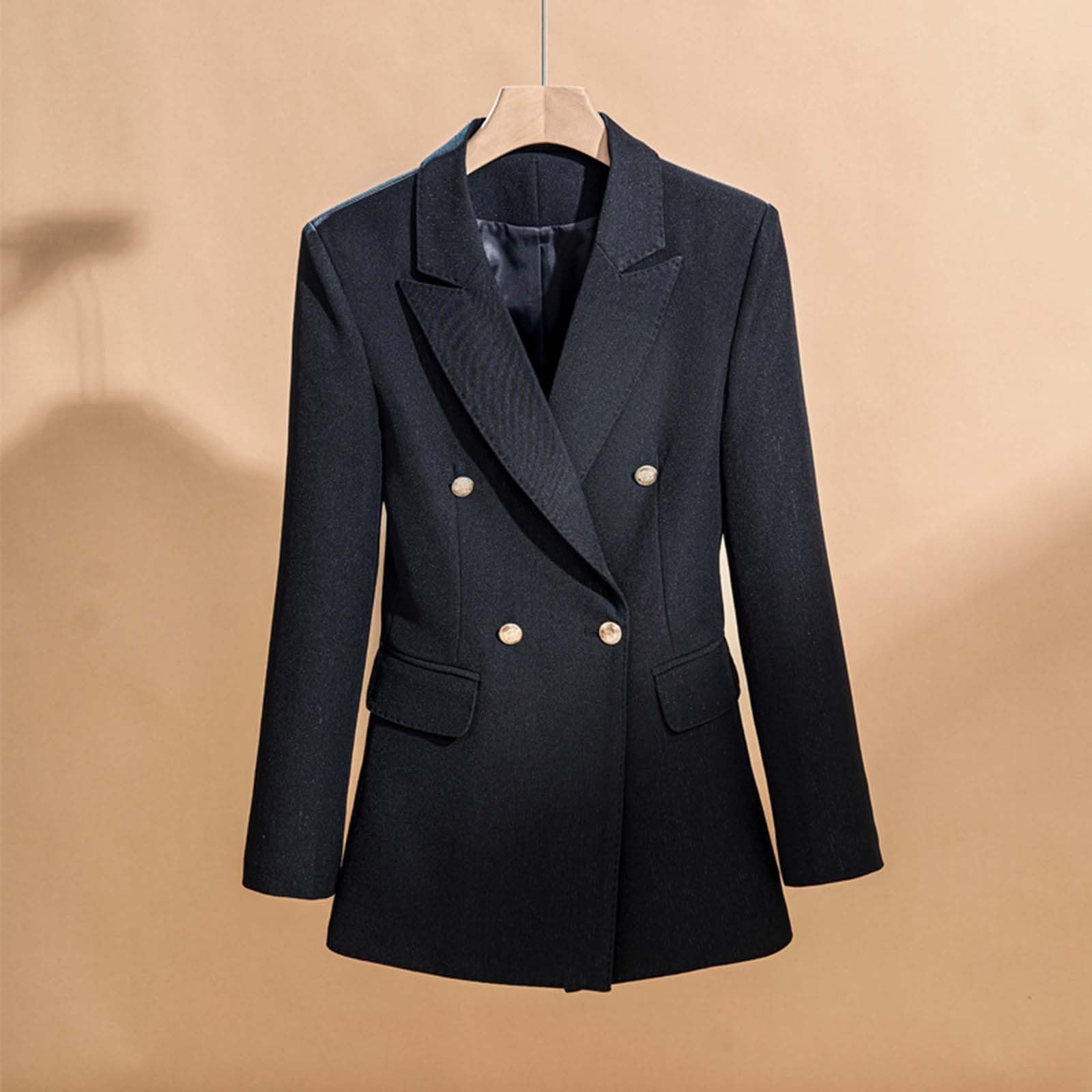 Traje de pantalón para mujer de negocios, juego de dos piezas con chaqueta de traje de manga larga y pantalón recto para la oficina, traje formal, blazer informal, deportivo, ropa de calle