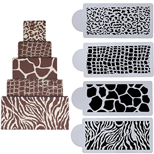 Whitelotous Different Patterns Cake Cookie Fondant Side Baking Stencil Wedding Decor Mold Tool (Type A) #TOP15