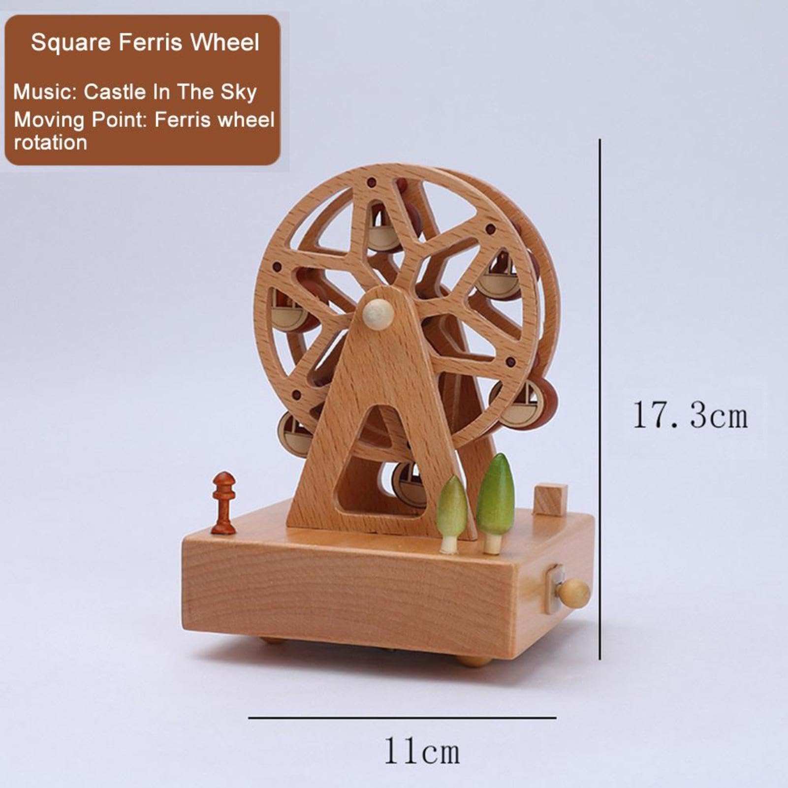 Carillon in Legno,Carillon in Legno - Scatola Musicale per Ballerina | del Castello di Clockwork,Ornamento da Tavolo per la Decorazione Domestica, Regalo di Giocattoli per Bambini, Compleanno di