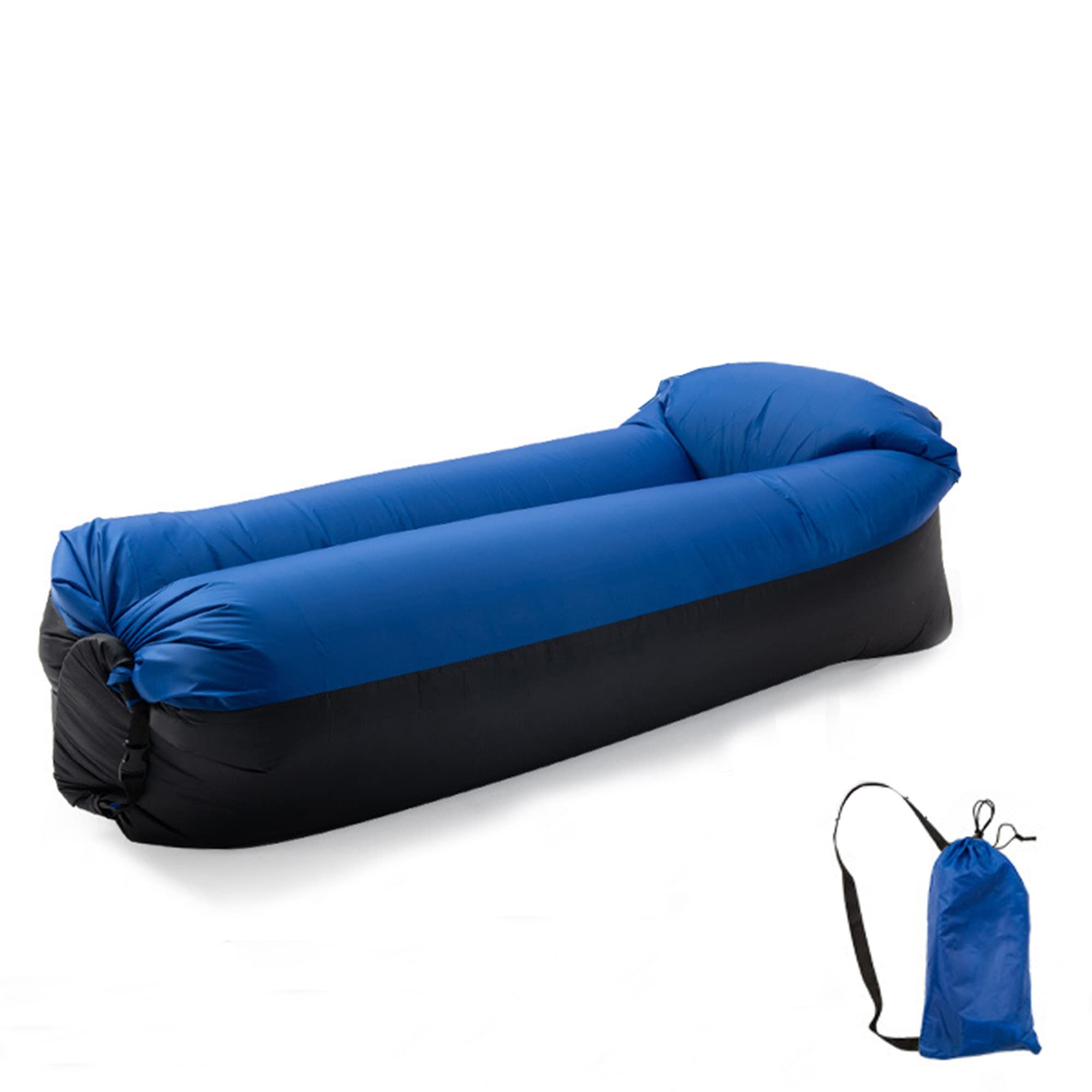 Sponsored Ad – 【TTQK】Portable inflatable sofa lounger, waterproof-backyard, lakeside, beach, travel, picnic, music festival, camping ideal lazy sofa (Black-blue)