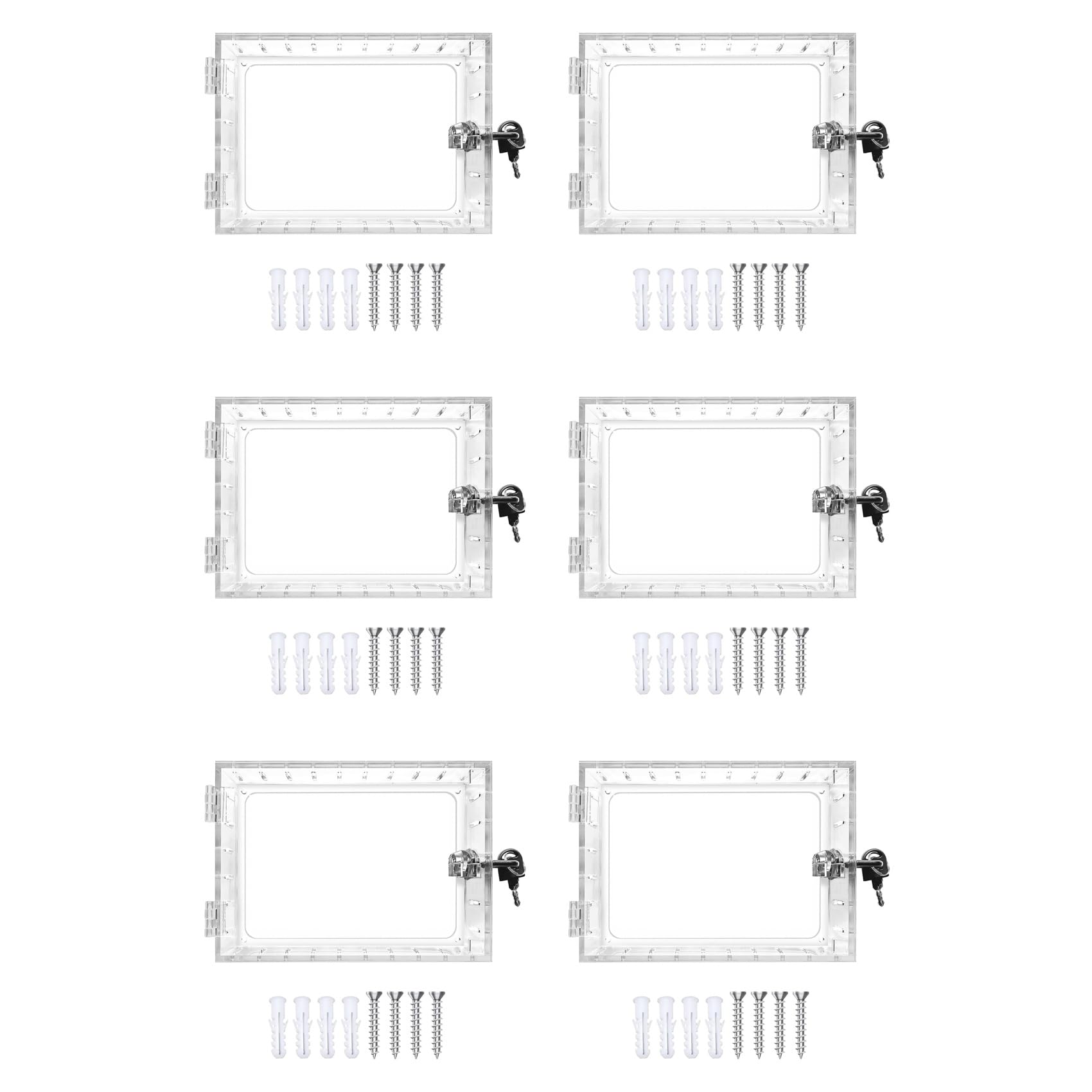 Jnchdghwa Transparent 6X Thermostat Lock Box With Key Universal Thermostat Cover With Lock, Clear Thermostat Guard For Wall