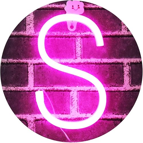 Miniatura 1 de Letras iluminadas de neón letras de marquesina rosadas decoración de pared para Navidad fiesta de cumpleaños bar palabras de día de San Valentín