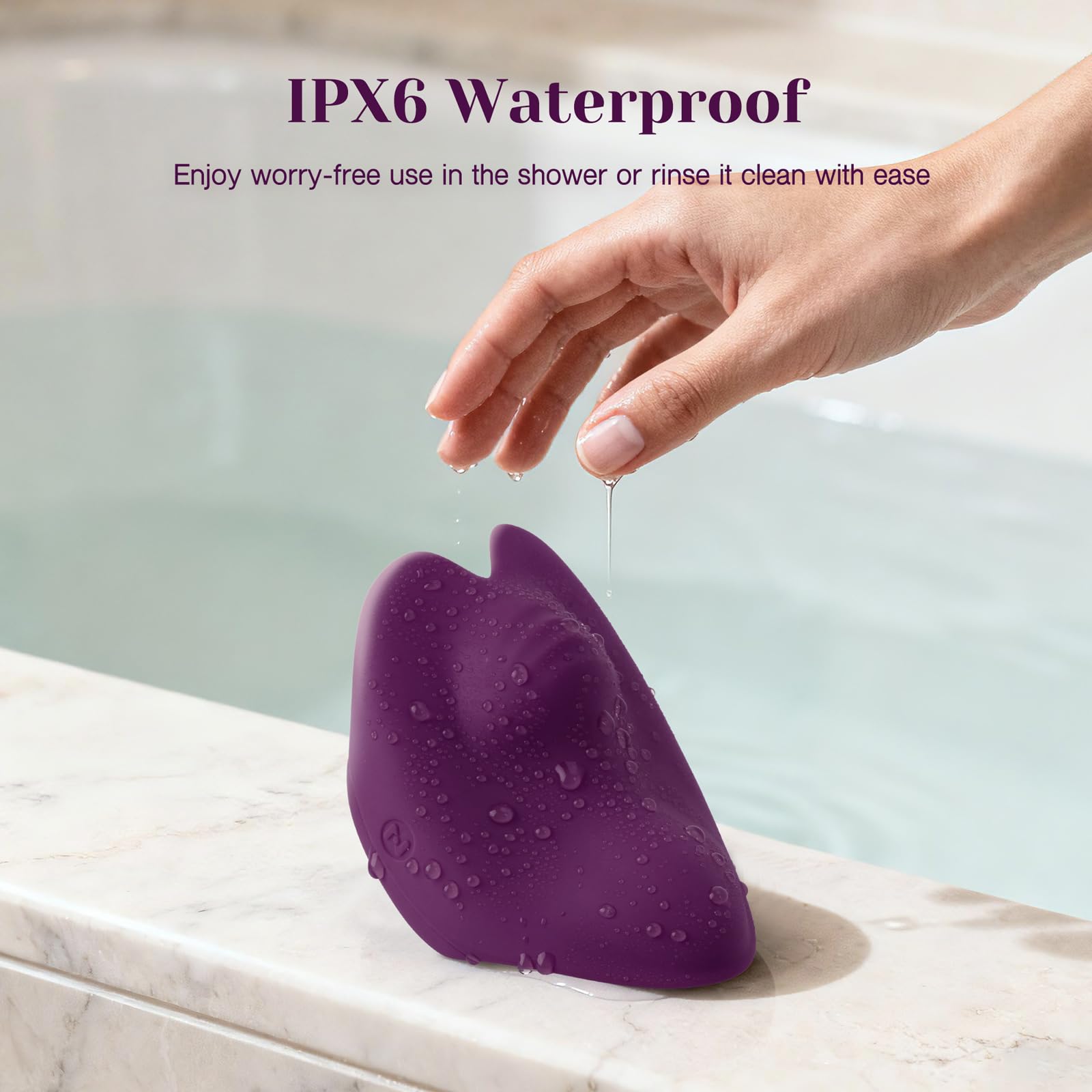 Tracy's Dog Vibrators Sex Toys, Lay-On Palm Vibrator for Women, Nipple & Clitoral Stimulator with 7 Vibrating Modes, Discreet & Waterproof Mini Bullet Adult Sex Toy for Solo & Partner, Pockety: Imperial Purple