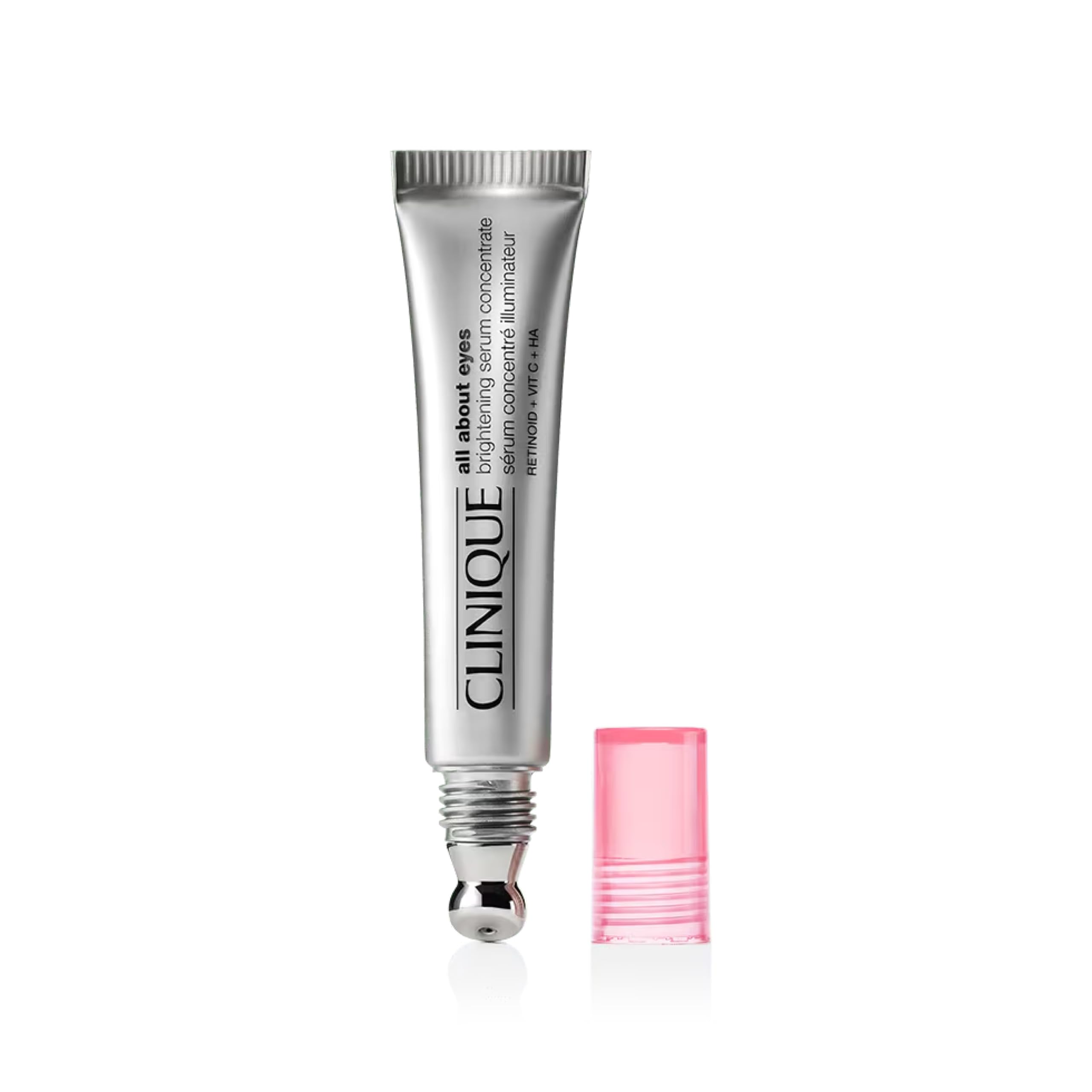 Clinique All About Eyes™ Brightening Serum Concentrate | Mit Vitamin C, Hyaluronsäure + Retinoid | Feuchtigkeitsspendend, reduziert dunkle Augenringe, 10 ml