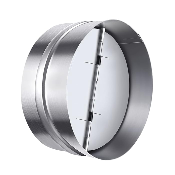 Buy 8 Inch Backdraft Damper Back Draft Vent Duct Shutter Blocker, Backflow Ducting Insert One