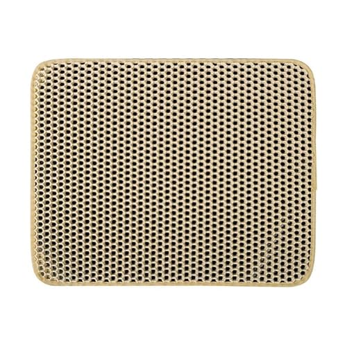 Fiyyuga 猫用トイレ ペットマット 猫用トイレマット 持ち運び防止・飛び散り防止 猫用トイレ (カーキ,30x30x1.2)