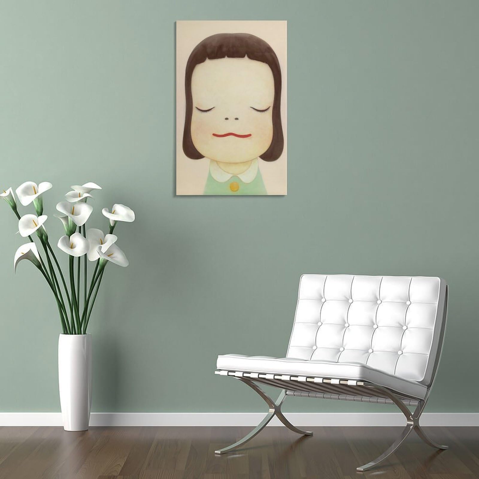 Amazon.co.jp: 奈良美智 油絵 クールの印刷 複製画 絵画 アート