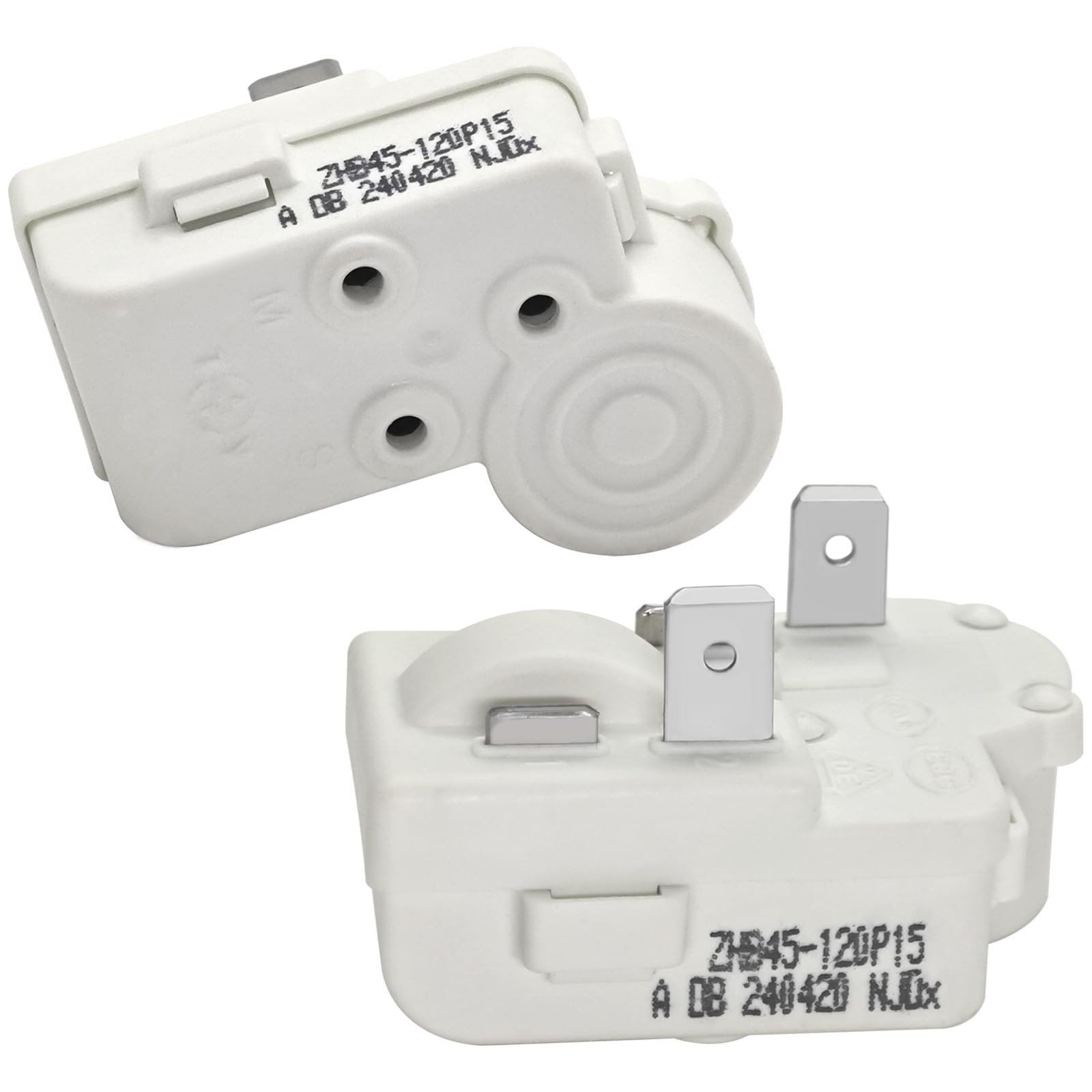 (Pack of 2) 2Pin Refrigerator Overload Protector PTC Starter Relay - Universal Replacement for Danby, Haier, Midea Mini Fridge ZHB69-120P15, ZHB60-