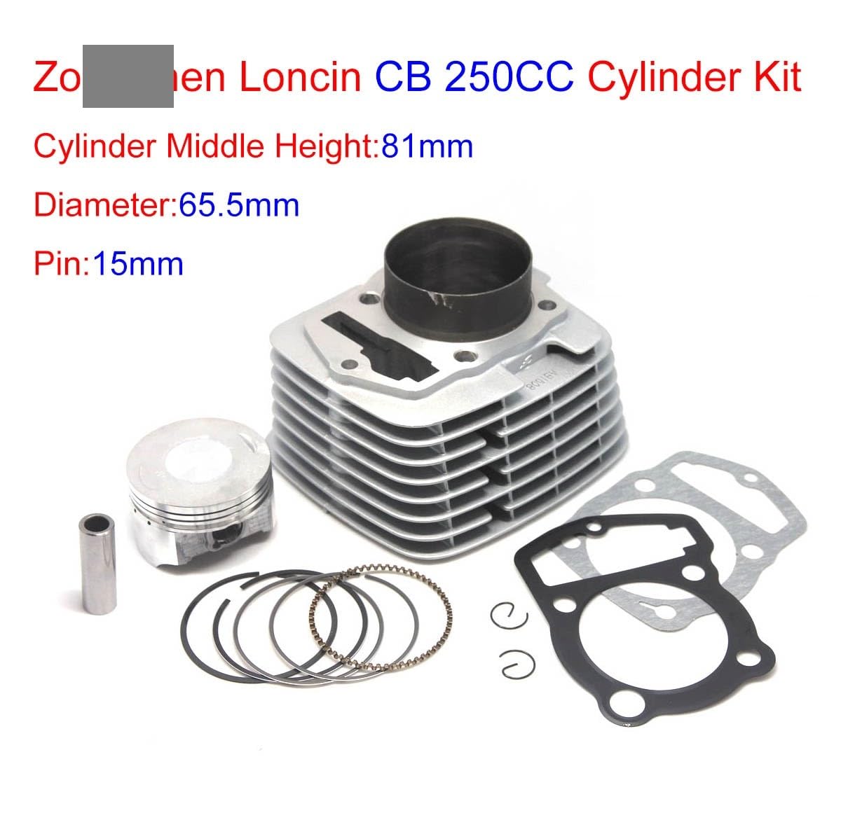 モンテッサHONDA315 250ccシリンダー 65.5mm 15mm 81mm Cb250 250cc Cylinder Kit Loncin Zongshen 250cc