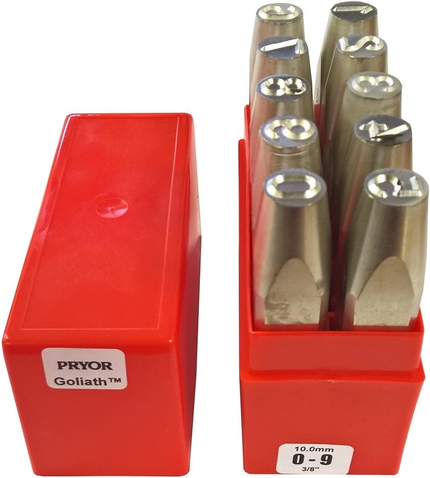 Phd10100 09 Heavy Duty Sharp Faced Punches, 10 Piece, 3/8", 10.0mm