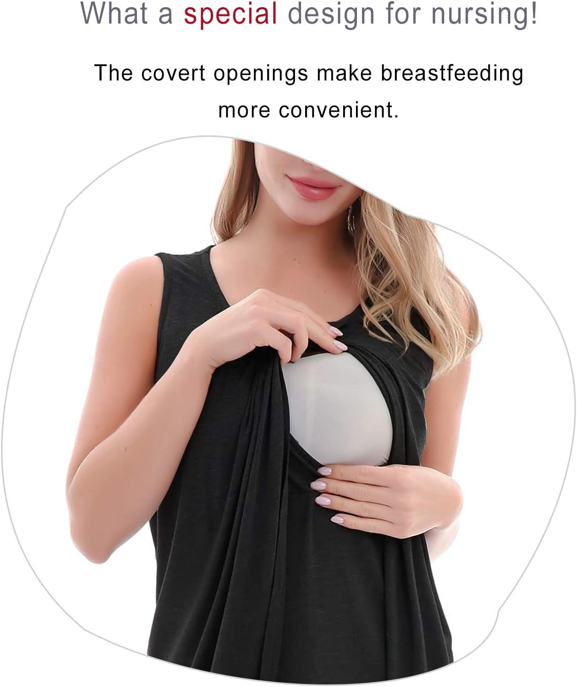 Maternity Summer Clothes PARNIXS Summer Women's Maternity Nursing