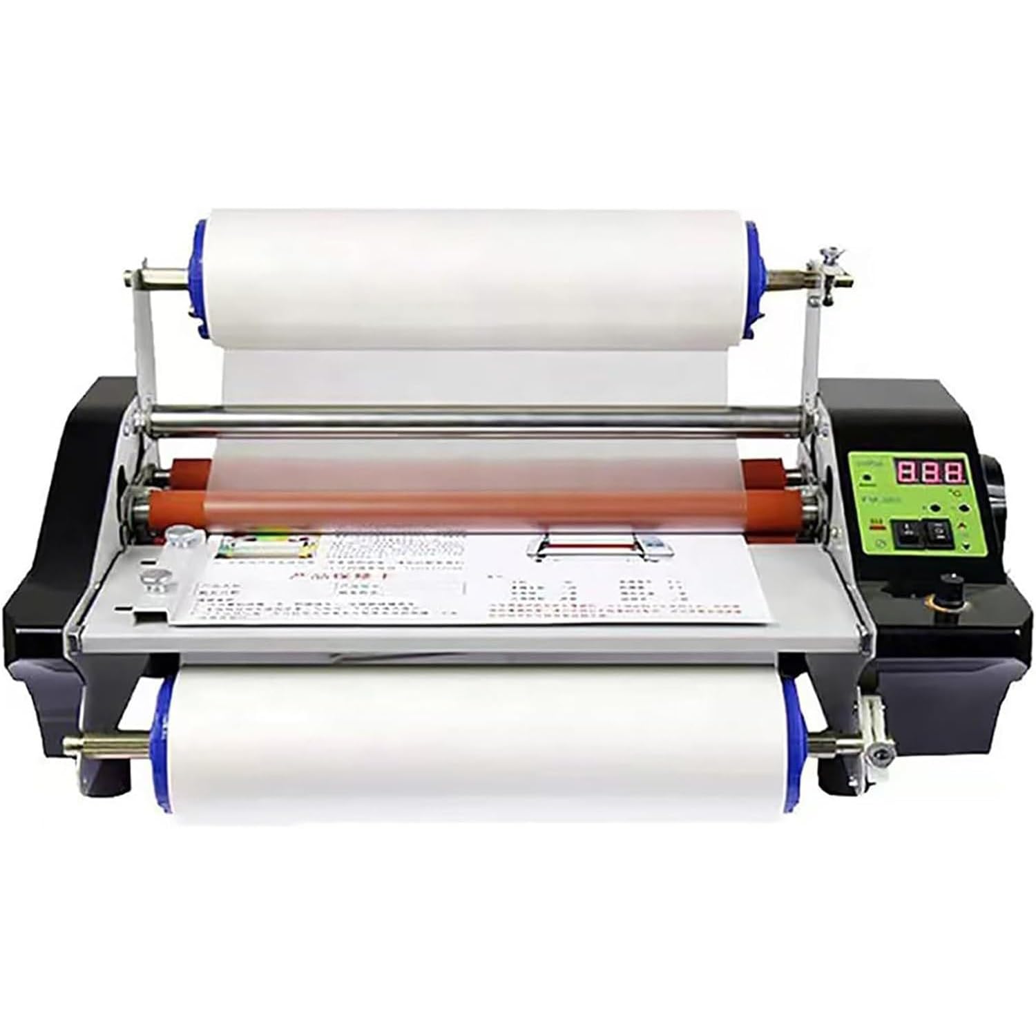 Laminator folii na zimno i gorąco, komercyjny laminator dwustronny A3/A4, maks. szerokość 350 mm, regulacja temperatury 0-200°C, 3-minutowe nagrzewanie wstępne do laminowania termicznego, do użytku