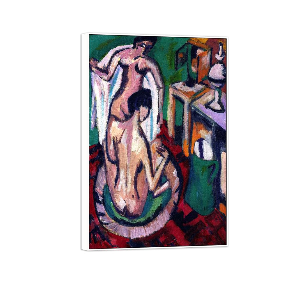 SDYSKKUG Famous Wall Art. Canvas Prints. Two Girls. 120x80cm White Frame