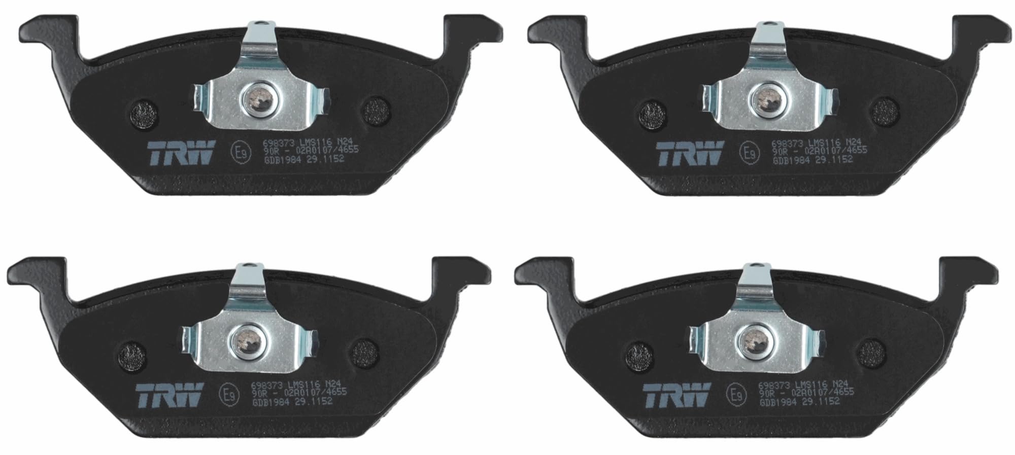 TRW Brake pad set VW,AUDI,SKODA GDB1984 176698151,190698151,1J0698151 1J0698151A,1J0698151B,1J0698151J,1JE698151B,1S0698151,1S0698151A,1S0698151C