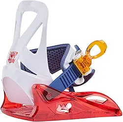Burton Fixações de Snowboard Grom Disc para Crianças, Vermelho/Multicolorido, M