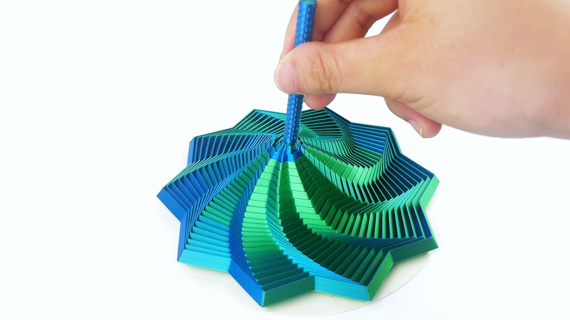 Tangdudu Fractal Fidget Hexagon – Jouet Sensoriel 3D 13 Cm, Anti-stress, Impression 3D, Pour Adultes Et Enfants (violet)
