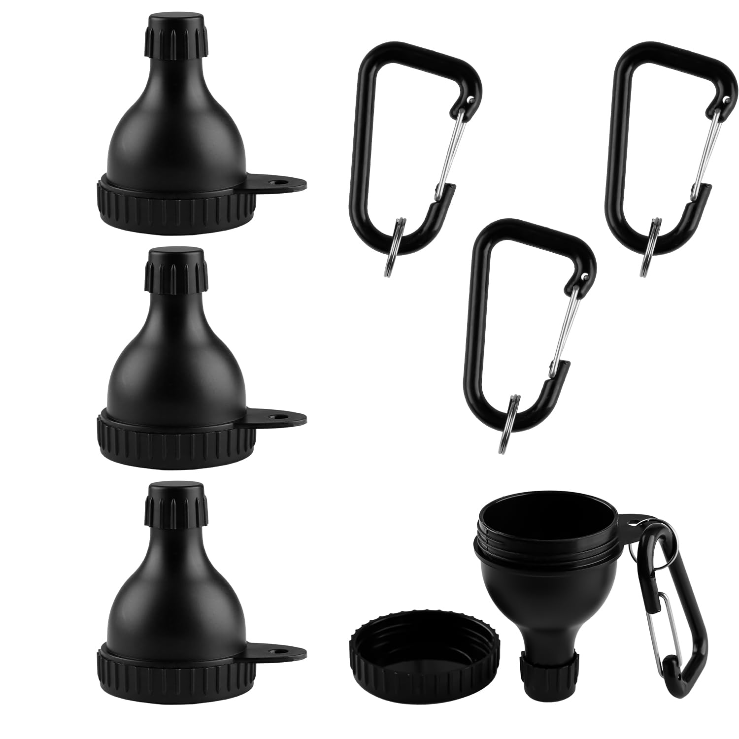 Tabanzhe 3 Pcs Protein Powder Container To Go,2 in 1 Portable Travel Supplement Funnel Shaped Storage Holder with Keychain,50ml Protein Powder Pots for Gym,Workout Fitness Daily Use