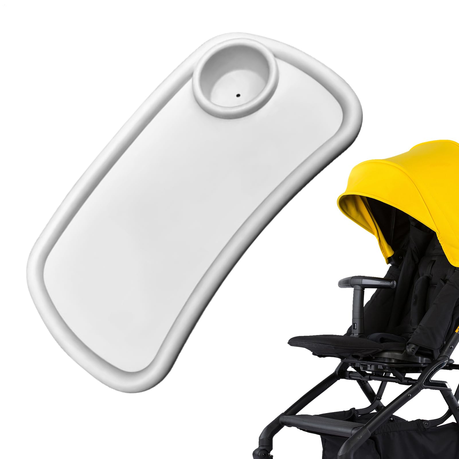 strollerSnack tray– Stylish, Lightweight, Reusable Removable Multi, Functional Safe Pram Pushchairs, Prams & Accessories Easy Clean | Multipurpose Outdoor Indoor Utility Sleek