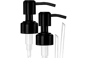 JASAI Black Stainless Steel Soap Pump for Regular-Mouth Bottles (2-Pack)