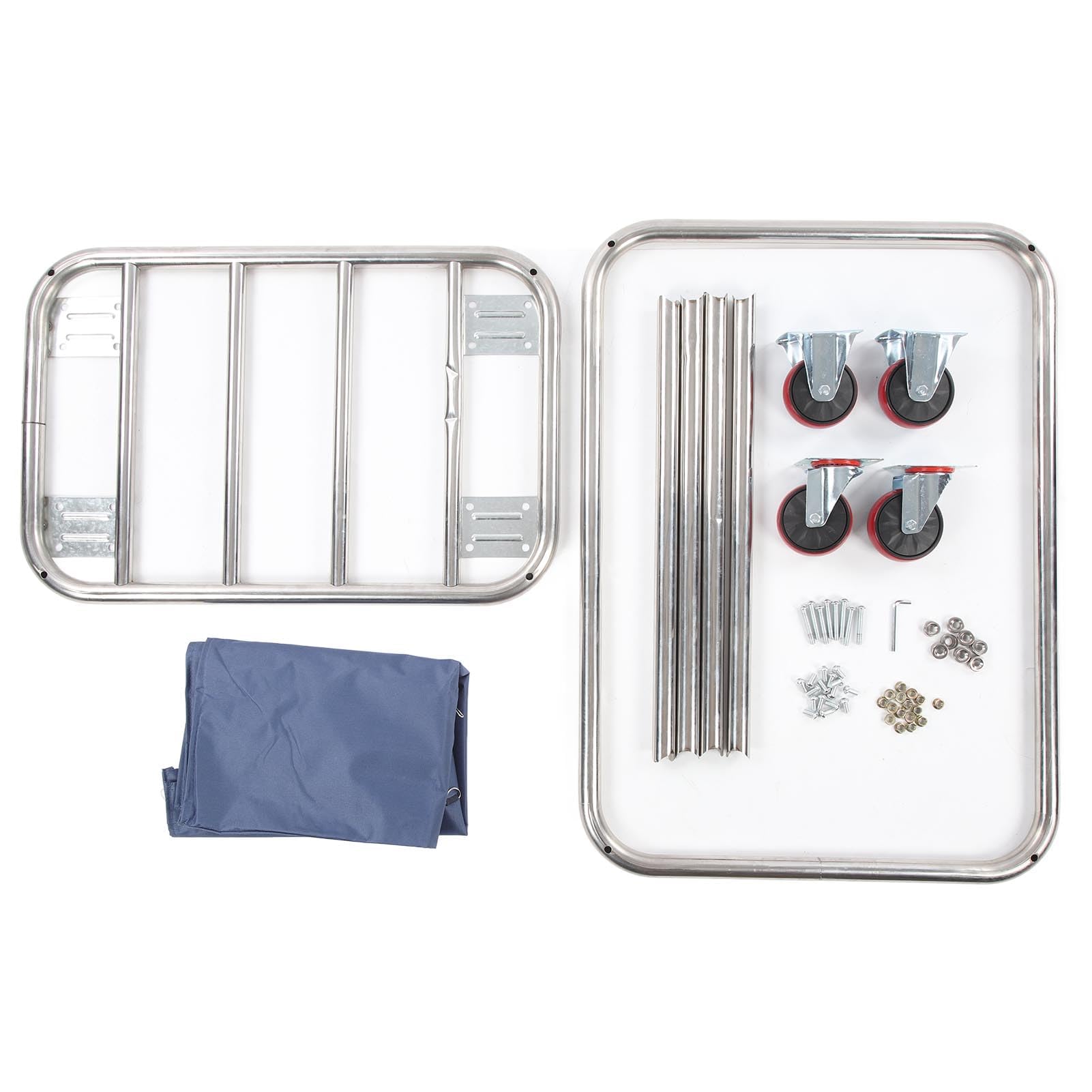 Carrito de Lavandería, Cesta de Lavandería Comercial con Ruedas, Cesta de Lavandería, Clasificador de Ropa con Marco de Acero para el Hogar, Hotel, Lavandería, 350 L