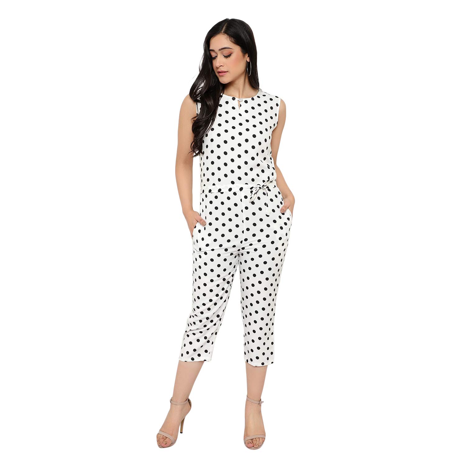 Women's Crepe Printed Jumpsuit-image-0