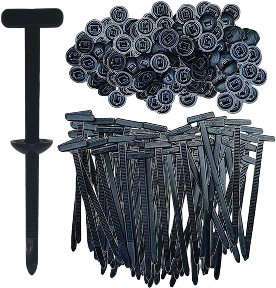 10Pcs Nylon Universal Cable Tie Buckle - Grip Auto Zip Ties Upgraded UV Resistant Automotive Zipper Clips,Self-Locking T Rivet Zip Ties,Snap-fit nylon fastening clip for car repairs