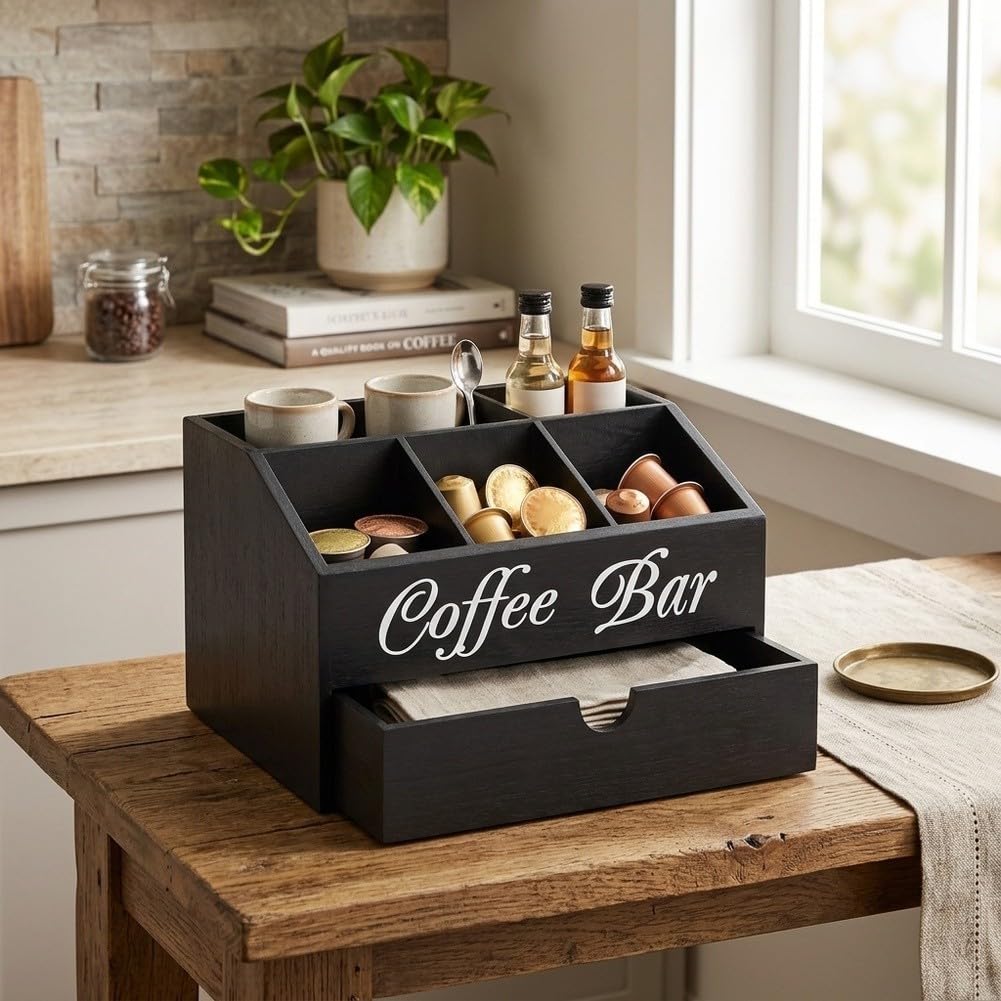 Organizzatore per caffè in 6 Scomparti Riutilizzabile Organizzatore