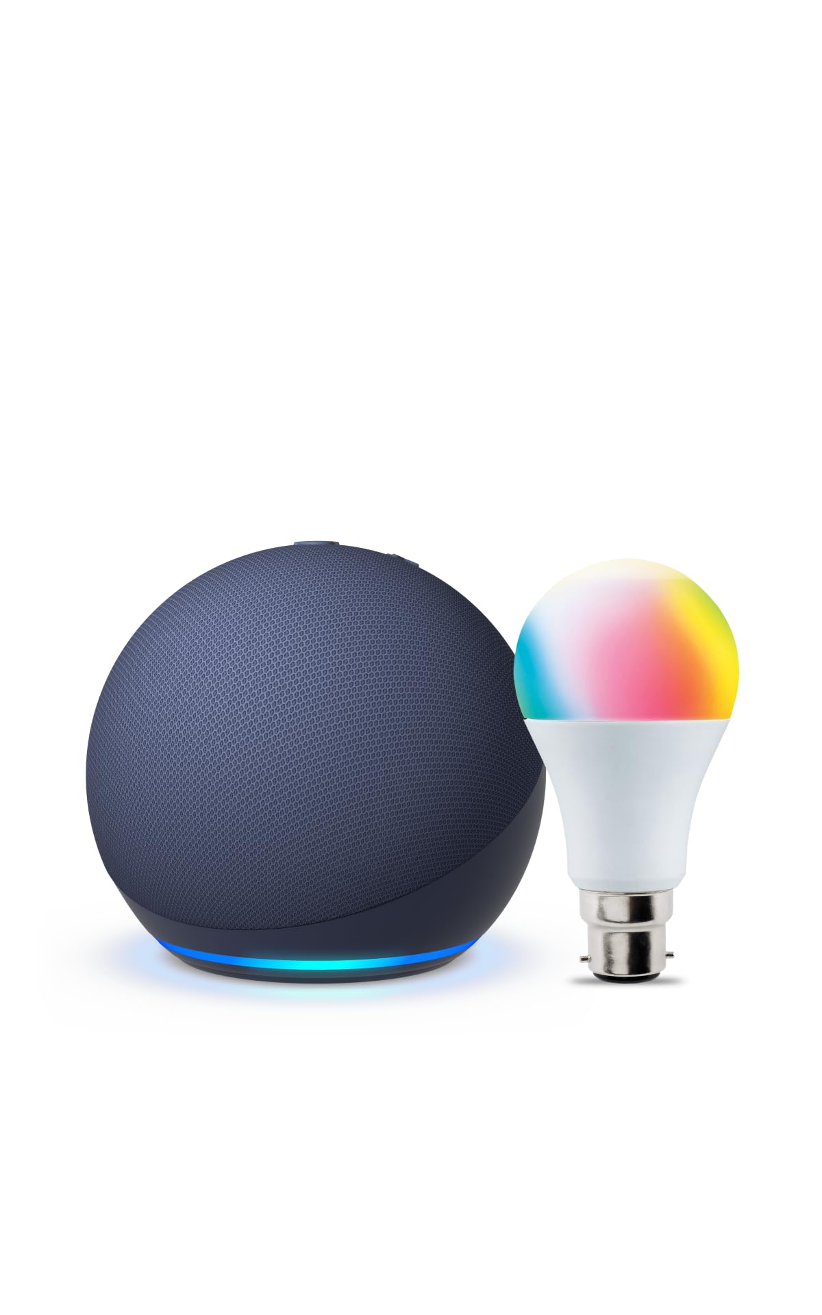 Amazon Echo Dot (5th Gen, Blue) Combo with Wipro 9W LED Smart Color Bulb-image-18