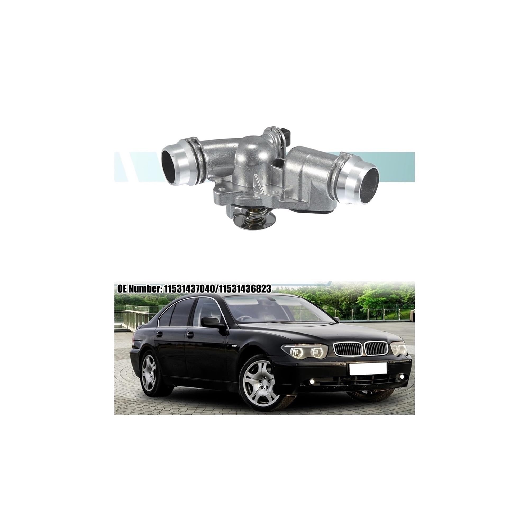 Dla Z3 1999 2000 2001 2002 11531437040/11531436823 Auto Motor Termostat płynu chłodzącego Zestaw obudowy części samochodowych Termostaty samochodowe