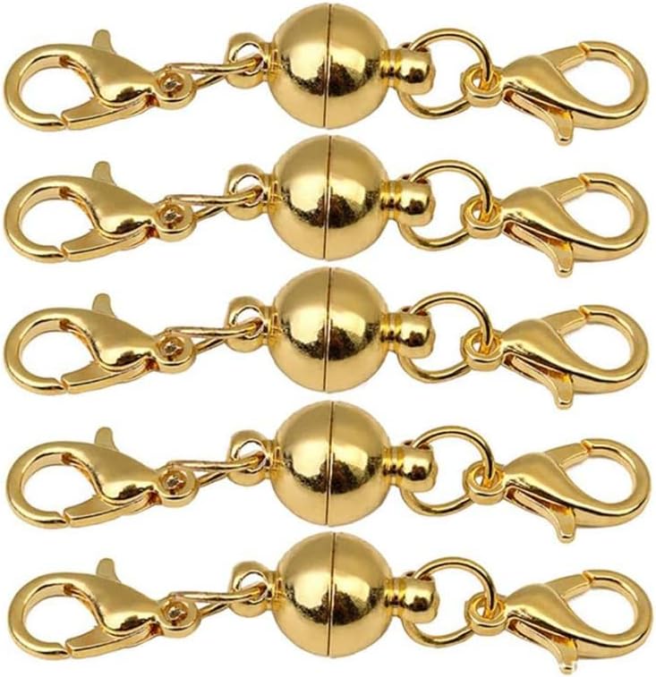 Magic Magnetic Clever Clasp Magnetic Lock with Lobster Clasp for Necklaces Bracelet Extender, Lobster Clasps for Jewelry Making