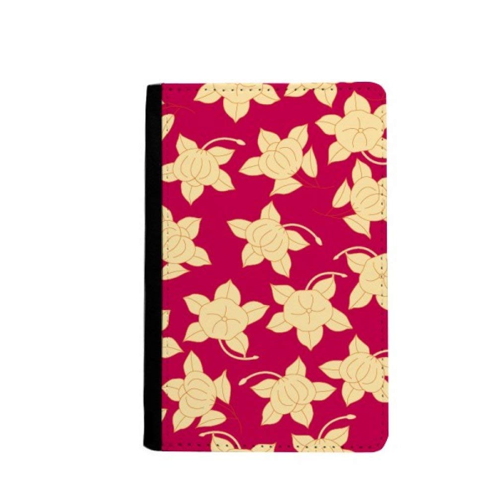 beatChong China Glory Leaf Abstract Pattern Passport Holder Travel Wallet Cover Case Card Purse