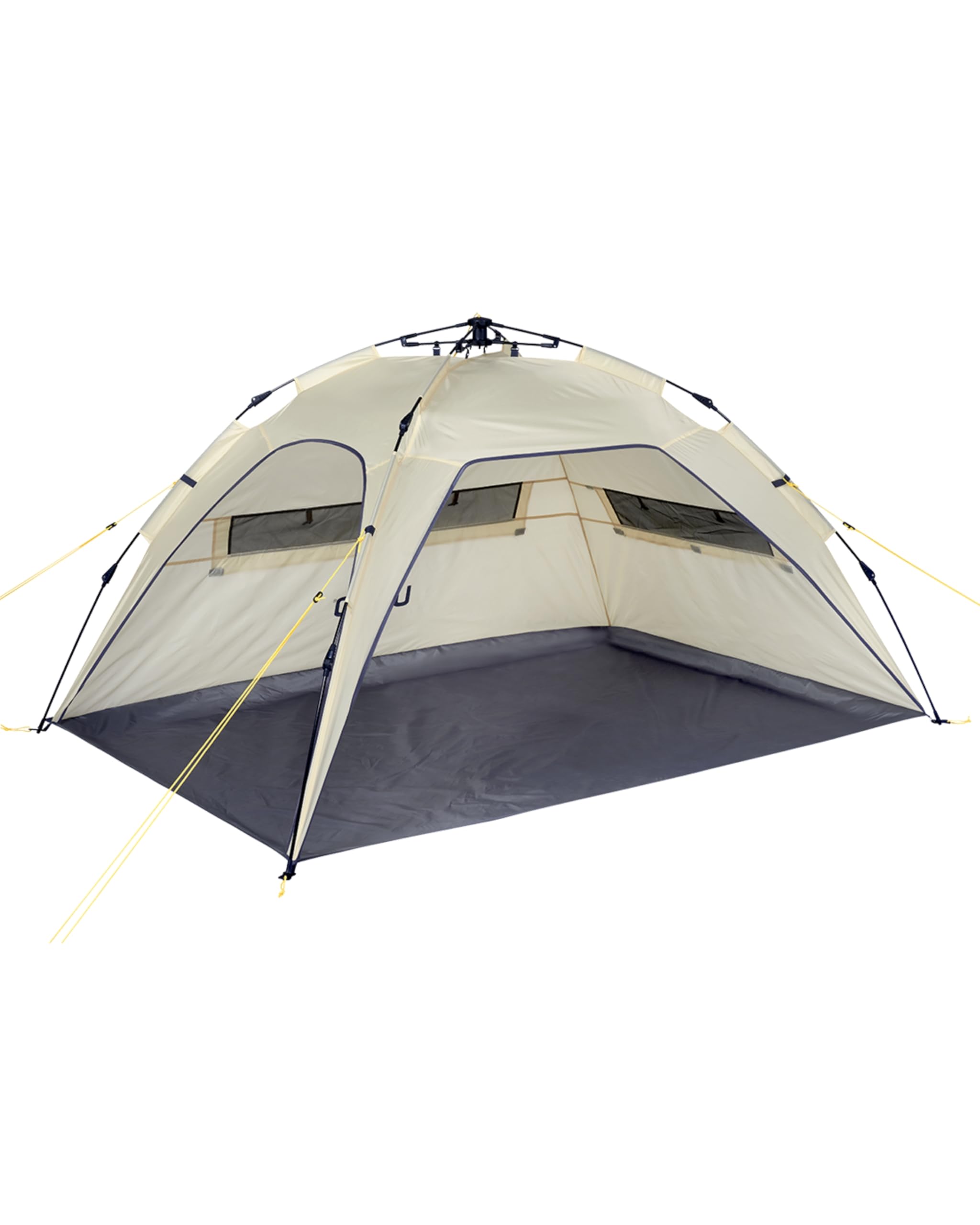 Uquip Strandmuschel Buzzy boulder 150 x 110 x 215 cm UPF 50+ Strandzelt Schutz vor Sonne Wind Regen tragbares Beach Zelt Quick-Up System