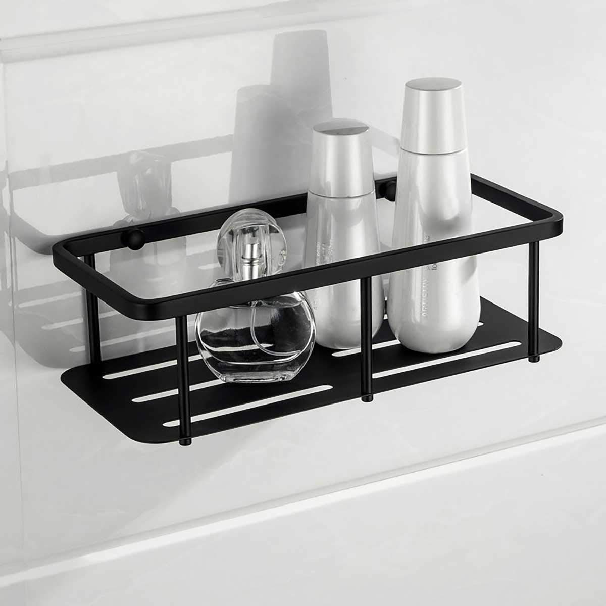 Thicken Stainless Steel Wall Mounted Square Storage Corner Basket Shelf Shower Rack Bath Caddy Shelves for Toilet Bathroom