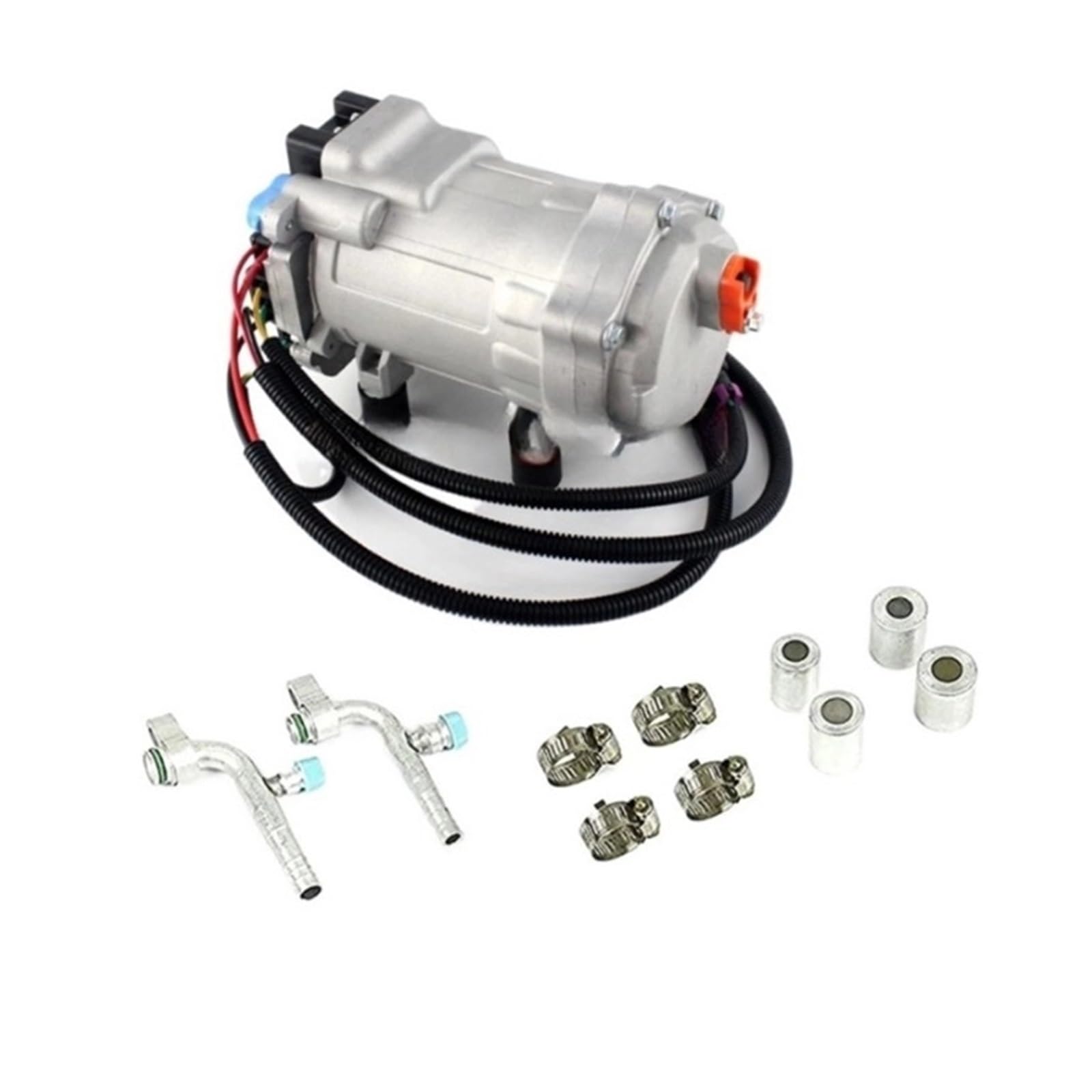 Gcfix 12V 24V Electric Compressor Integrated Auto Air Conditioning Compressor for Car Truck Camper Tractor Vehicle Aircon (Color: 24 Voltage)