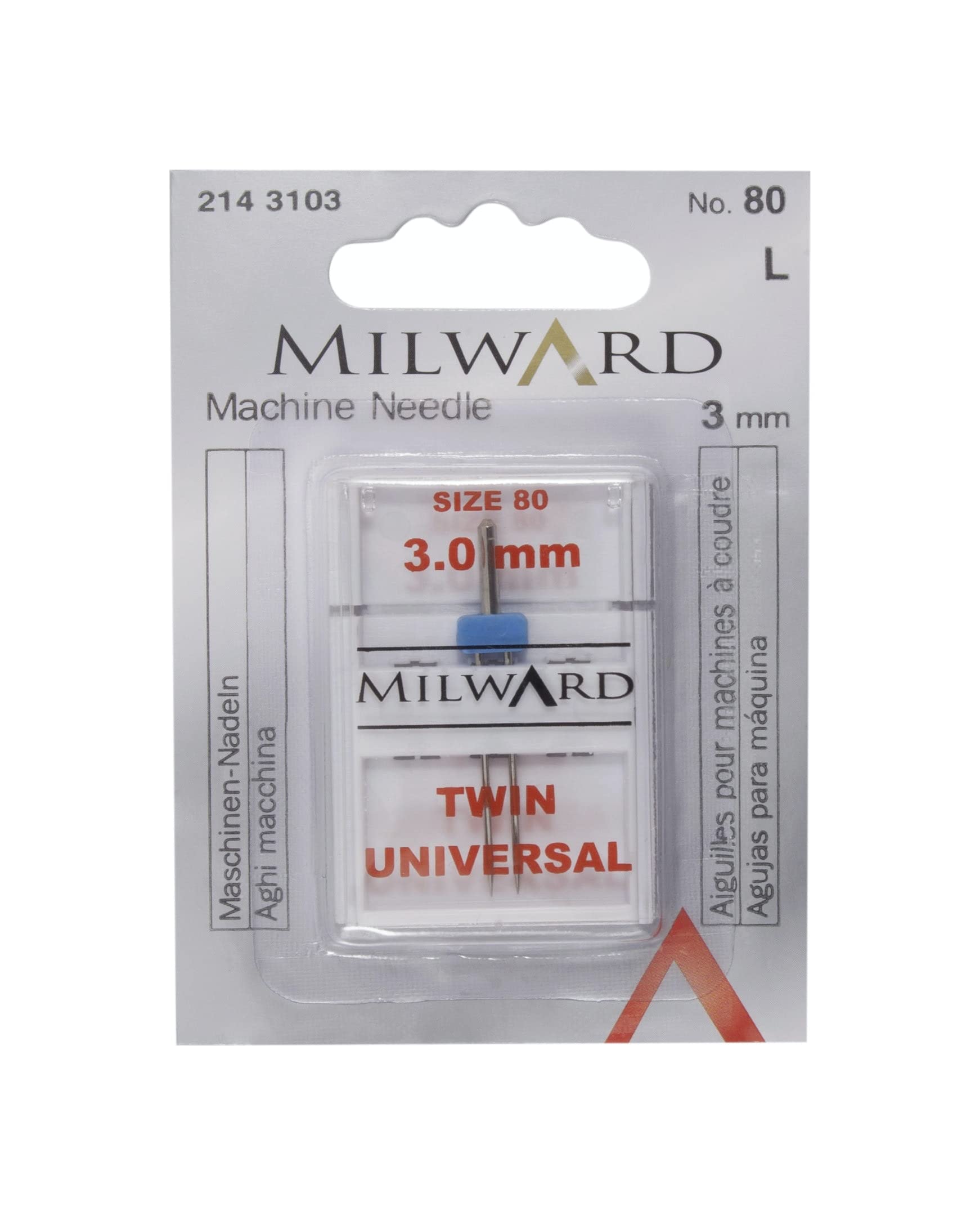 Twin Universal Sewing Machine Needles, 80/12 3mm