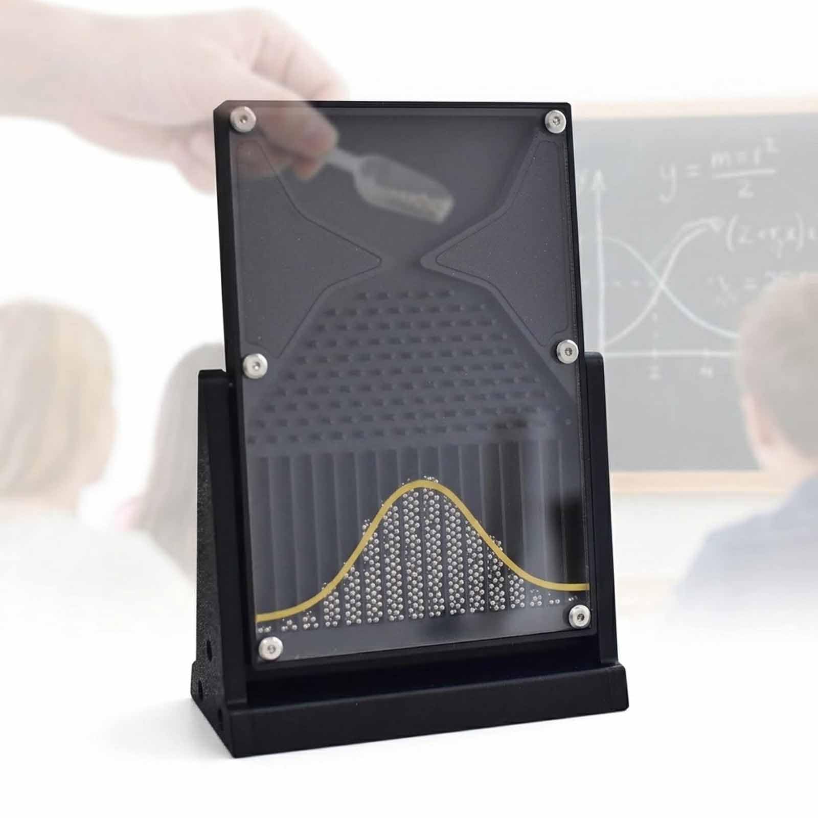 MObyat 12 * 18cm Normal Distribution Educational Tool, Probability Teaching Demonstration Model with Red Curve, Enhancing Learning and Curiosity, for Educators Students (Black/White)