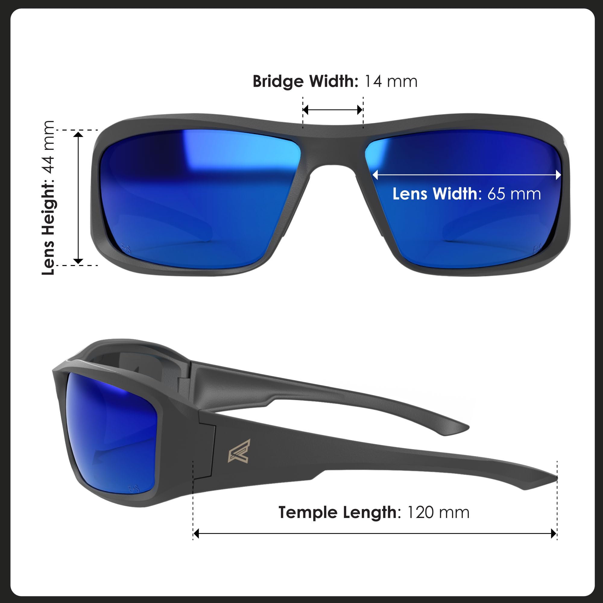 Edge XB138 Brazeau Torque Wrap-Around okulary ochronne, odporne na zarysowania, antypoślizgowe, UV 400, klasa wojskowa, zgodność z ANSI/ISEA i MCEPS, szerokość 12,8 cm, matowa czarna ramka z czerwonym