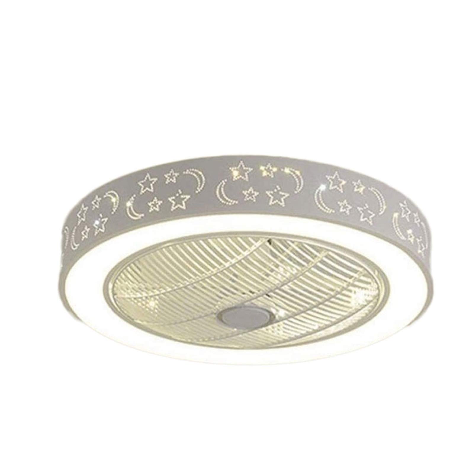 CSXSXAUO Round Ceiling-Fan with Lights Chandelier and Remote-Control, Modern Ceiling Dimmable Ventilator Lamp 40W, Invisible Fans Lighting for Fan Living Room, Bedroom It's so kind