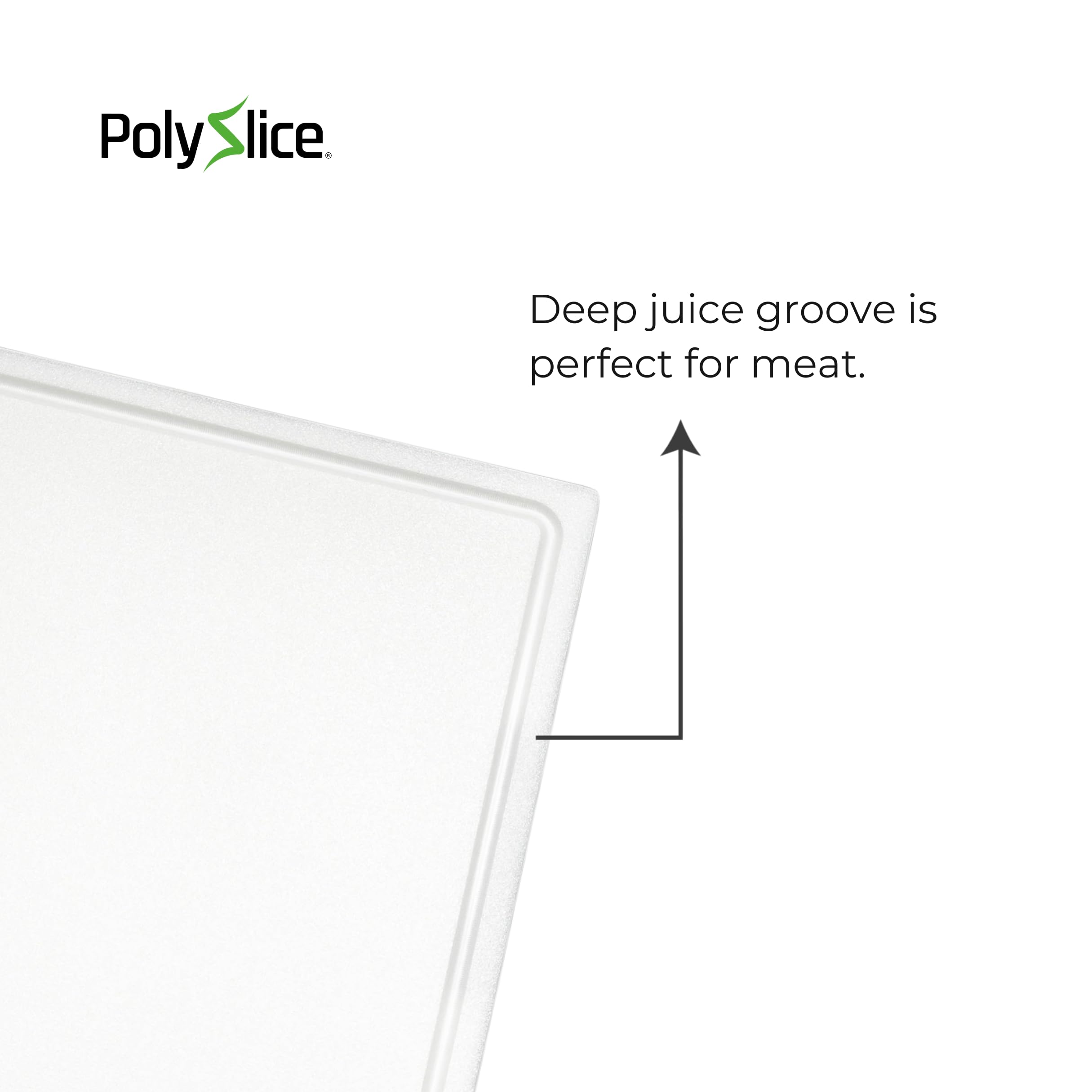 Tabla de cortar extra gruesa para barbacoa, 18 x 15 x 3/4 pulgadas, HDPE con ranura profunda para jugo, asas integradas, ideal para pechuga, costillas y parrilla al aire libre, apta para